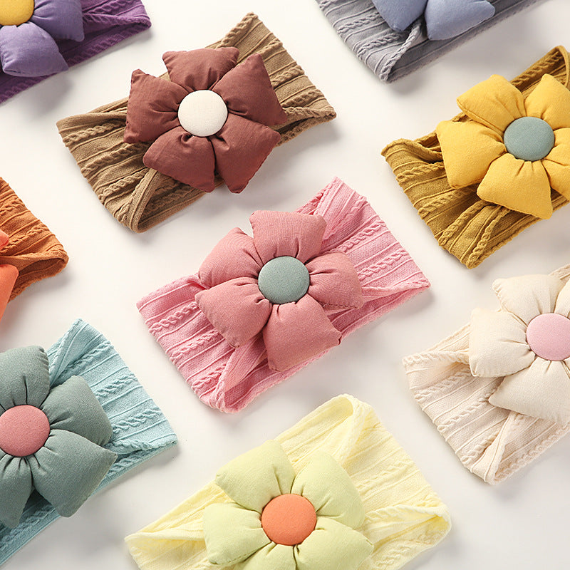 Baby Flower Headband Soft Non-Scratch Outfit Accessory