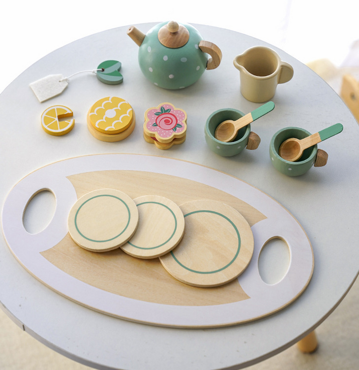 Wooden Tea Set for Kids: Imaginative Pretend Play