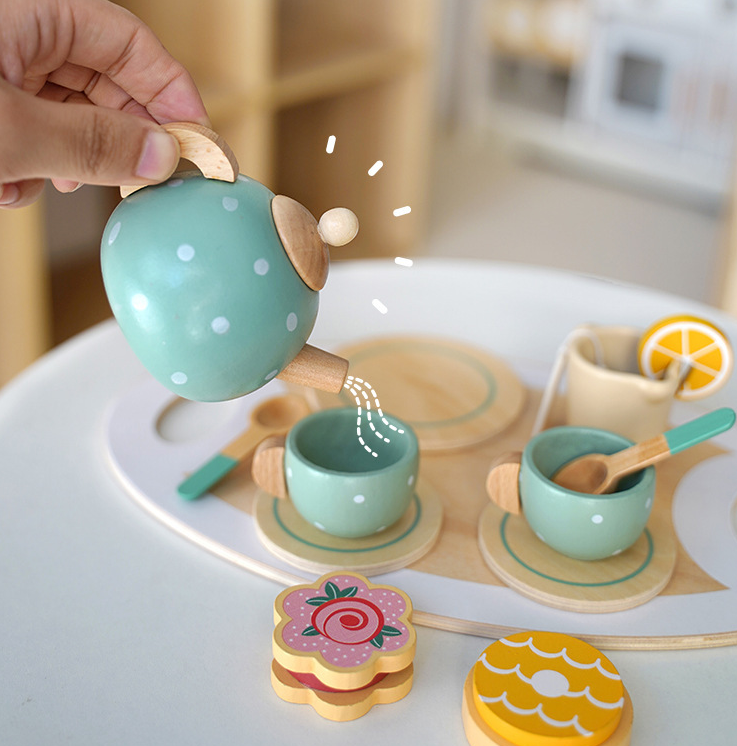 Wooden Tea Set for Kids: Imaginative Pretend Play