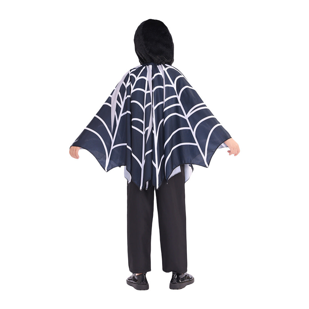 Children's Hooded Spider Cape Costume for Halloween