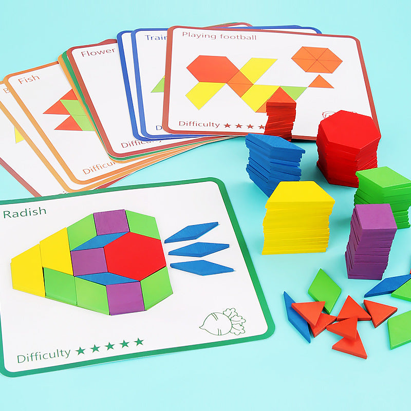 Pattern Blocks Geometry Toy for Screen-Free Learning