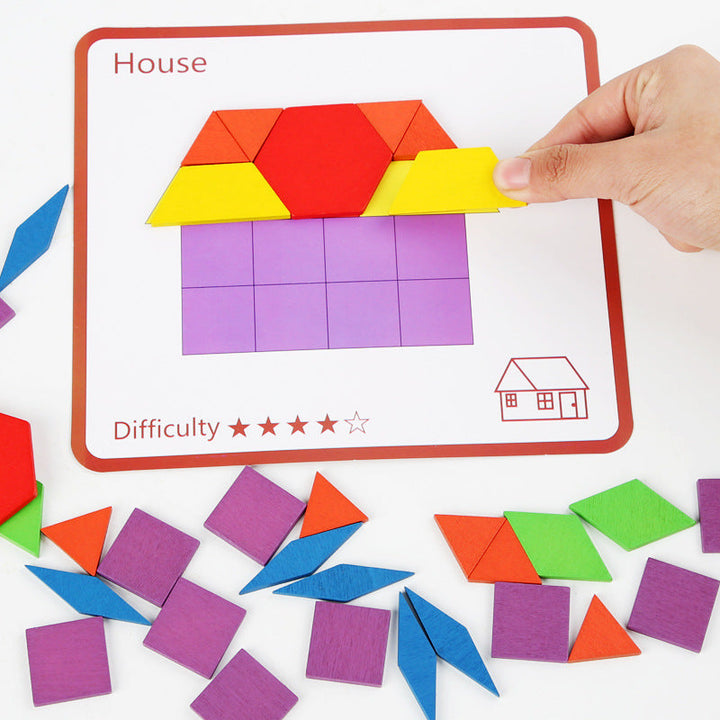 Pattern Blocks Geometry Toy for Screen-Free Learning