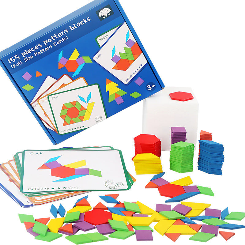 Pattern Blocks Geometry Toy for Screen-Free Learning