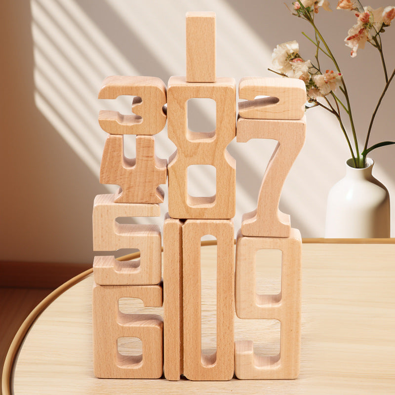 Montessori Wooden Number Blocks for Hands-On Math Play