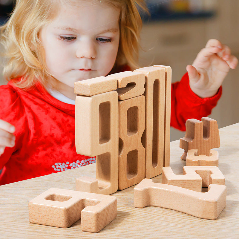 Montessori Wooden Number Blocks for Hands-On Math Play