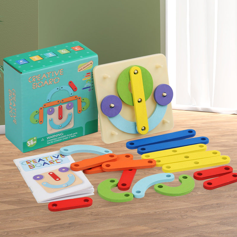 Montessori Geometry Puzzle Board for Creative Learning