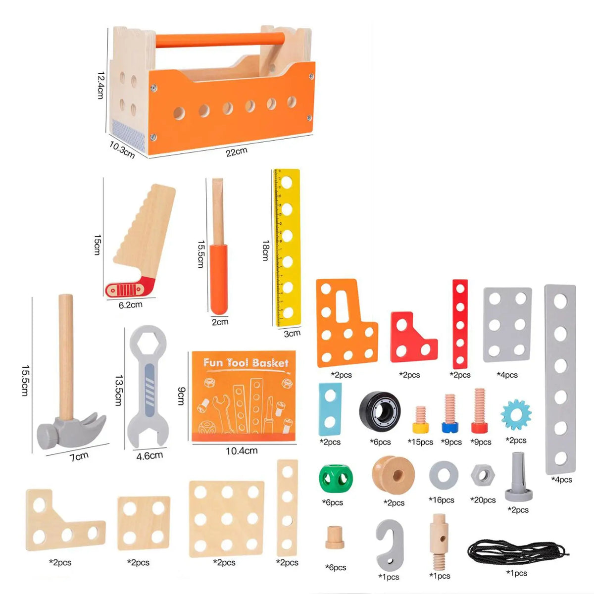 Wooden Tool Truck Set for Screen-Free Building Play