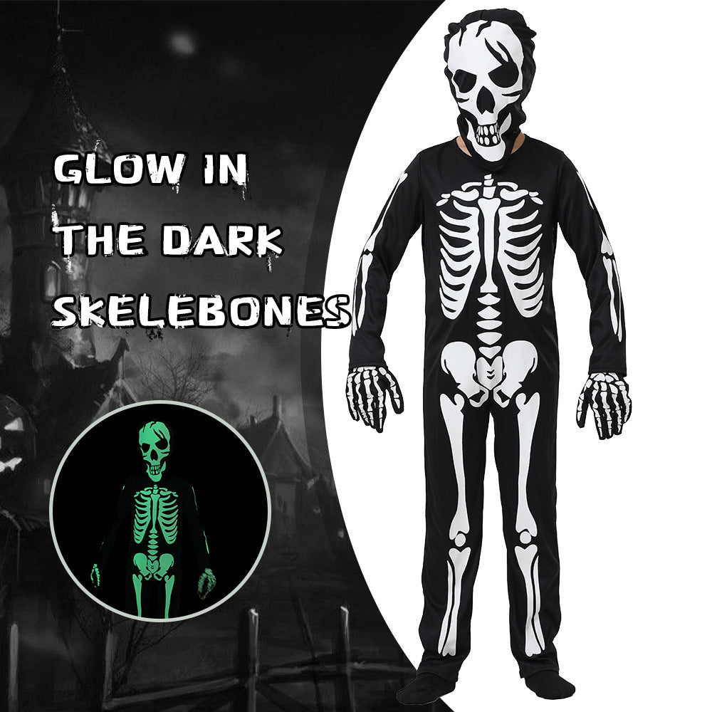Children's Glow-in-the-Dark Skeleton Costume Outfit