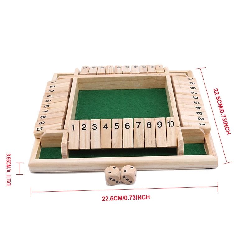 Children's Shut-the-Box Dice Game for Screen-Free Fun
