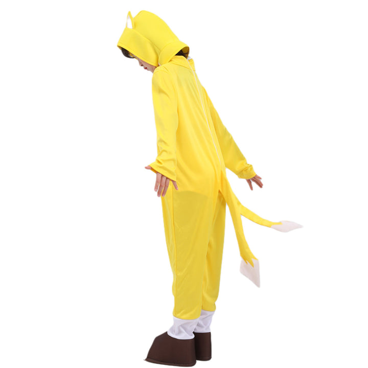 Children's Fox Costume: Yellow Hooded Party Outfit