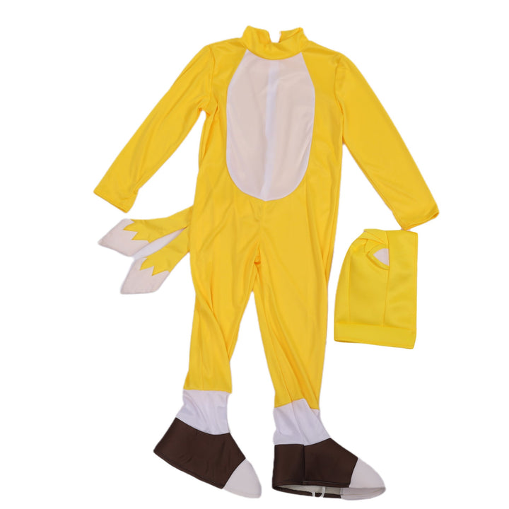 Children's Fox Costume: Yellow Hooded Party Outfit