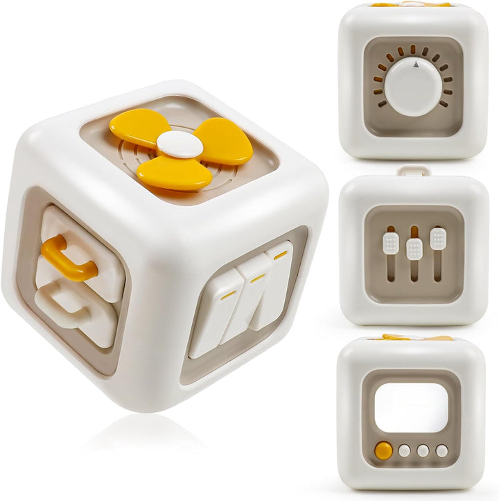 Montessori Activity Cube for Screen-Free Fine-Motor Play