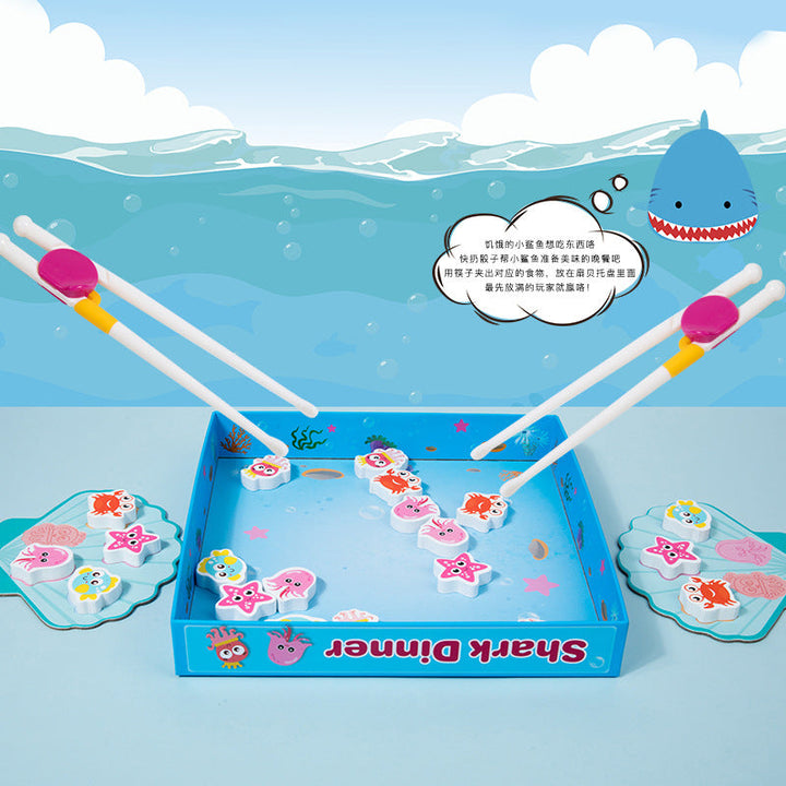 Kids Shark Feeding Game for Chopstick Skills & Fine Motor