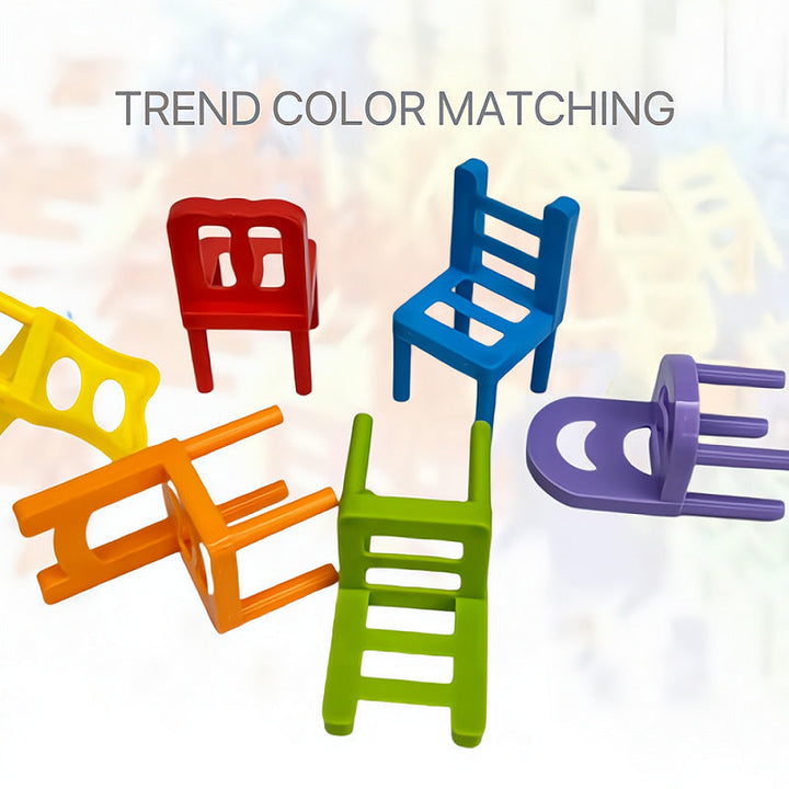 Stacking Chair Toy for Colorful Family Skill Play