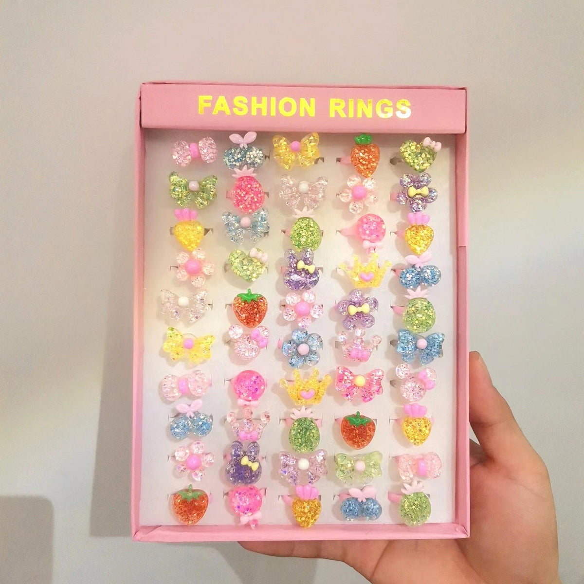 Children's Cartoon Ring Set for Colorful Dress-Up Fun