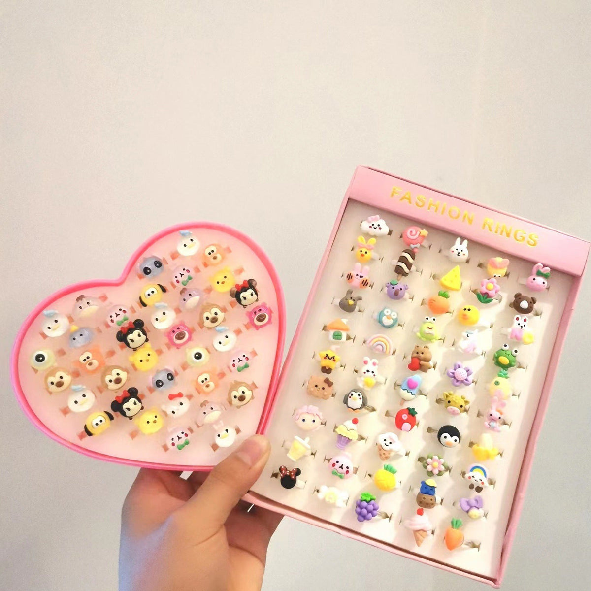 Children's Cartoon Ring Set for Colorful Dress-Up Fun