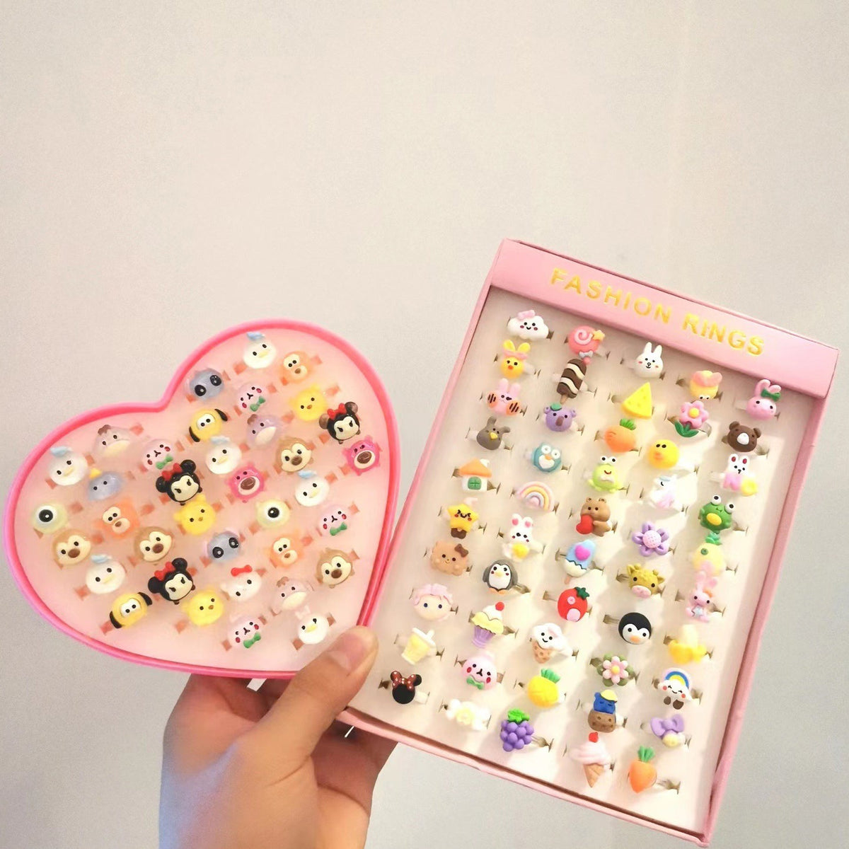 Children's Cartoon Ring Set for Colorful Dress-Up Fun