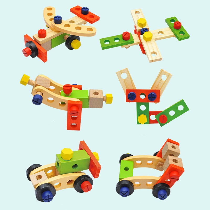 Wooden Repair Toolbox Toy for Kids' Hands-On STEM Play