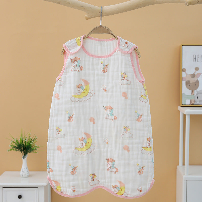 Baby Cotton Gauze Sleeping Bag for Cozy, Safer Sleep