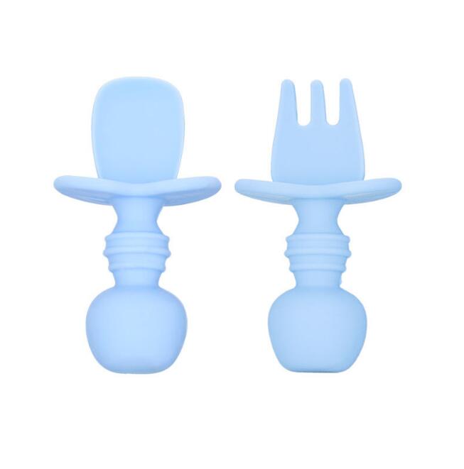 Silicone Baby Utensils Set – Easy-Grip Self-Feeding