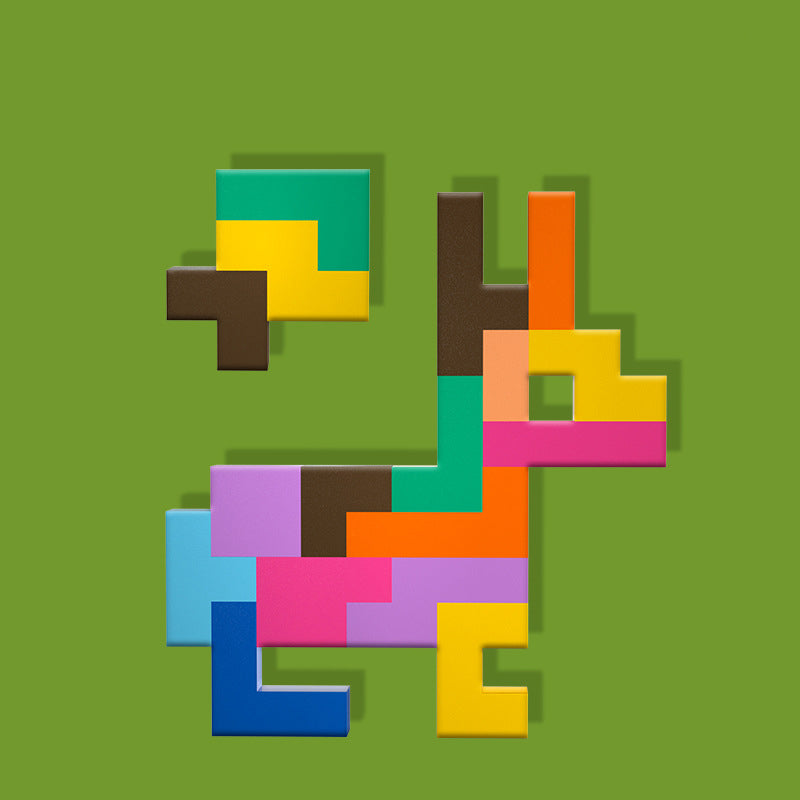 Wooden Tetris Puzzle Game for Screen-Free Thinking