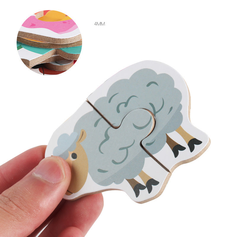 Wooden Matching Puzzles for Screen-Free Early Learning