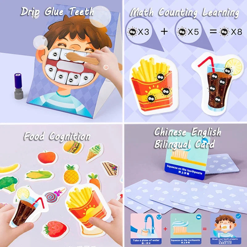 Children's Tooth Brushing Board Game for Healthy Habits