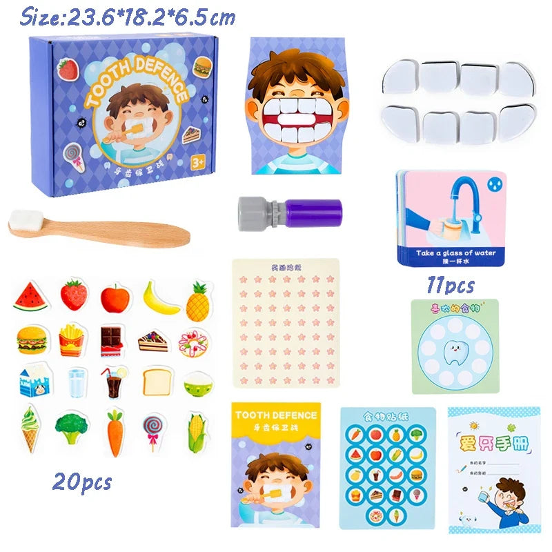 Children's Tooth Brushing Board Game for Healthy Habits
