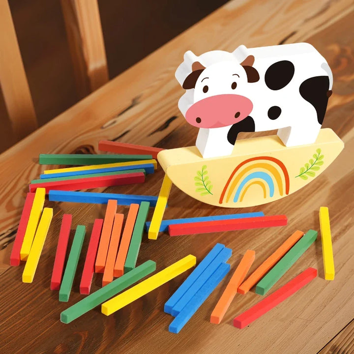 Wooden Animal Stacking Toy for Toddler Skill Building
