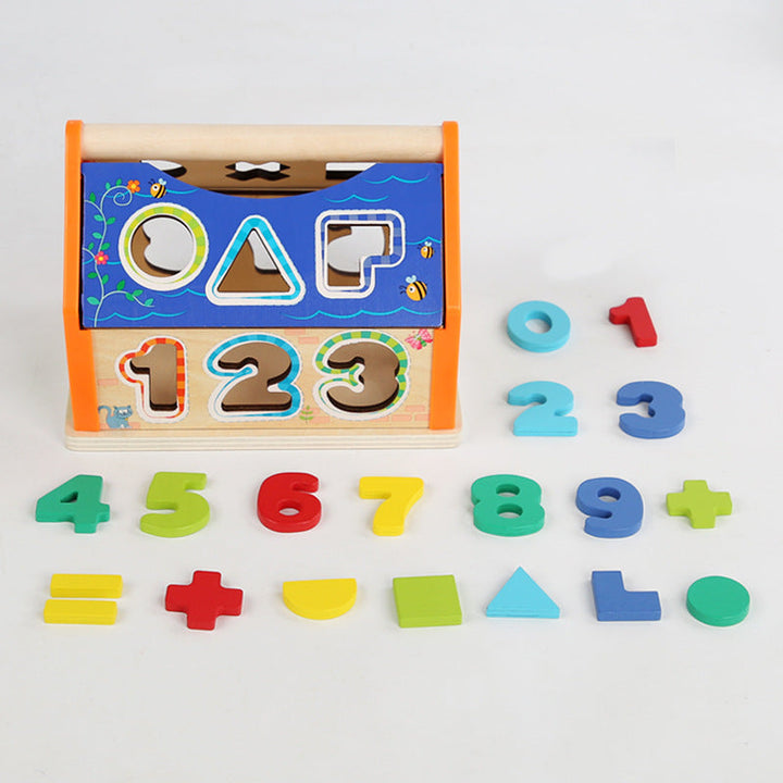 Wooden Shape Sorter House for Early Learning Play