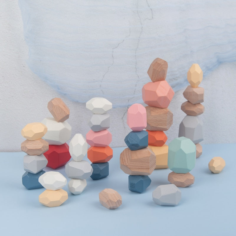 Wooden Stacking Stones for Screen-Free Creative Play