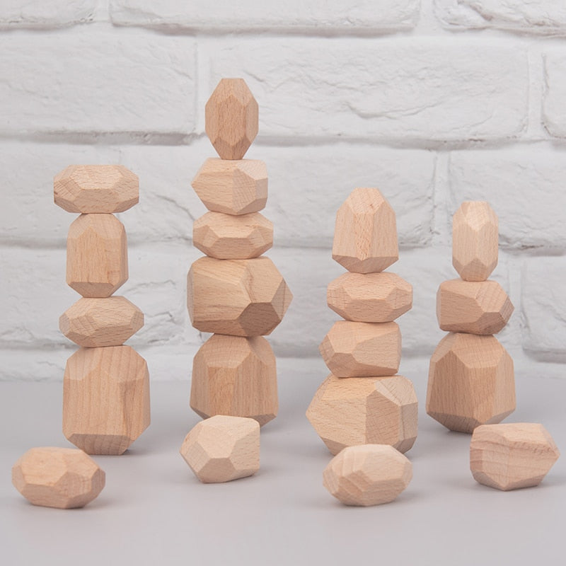 Wooden Stacking Stones for Screen-Free Creative Play