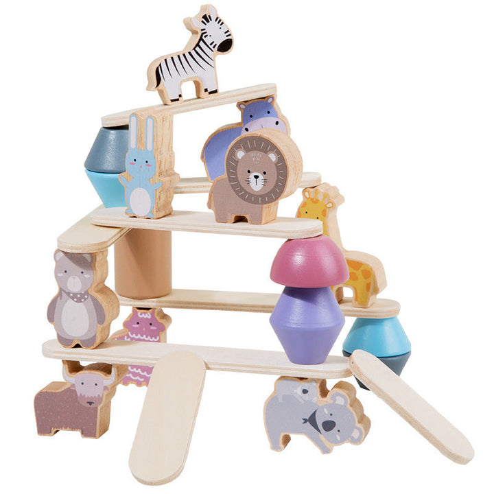 Wooden Dinosaur Stacking Toy for Creative Balance Play