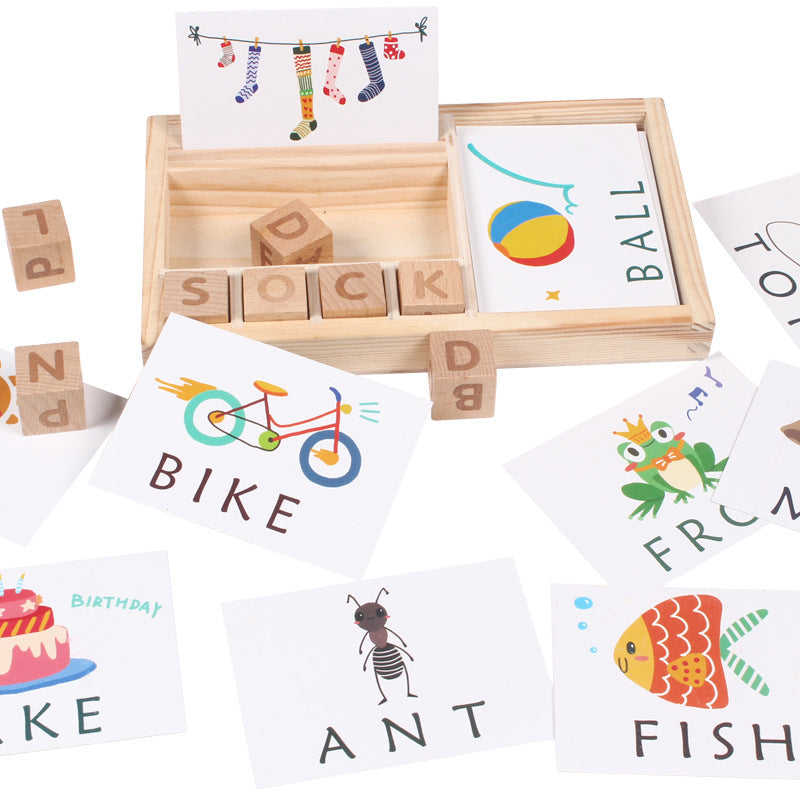 Wooden English Word Puzzle for Hands-On Word Learning