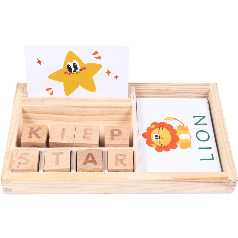 Wooden English Word Puzzle for Hands-On Word Learning