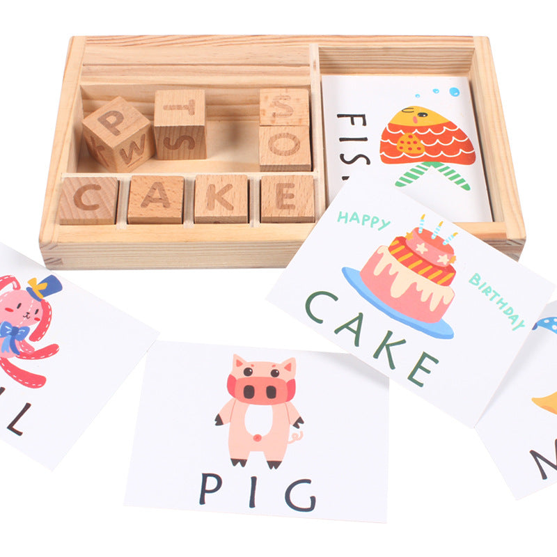 Wooden English Word Puzzle for Hands-On Word Learning