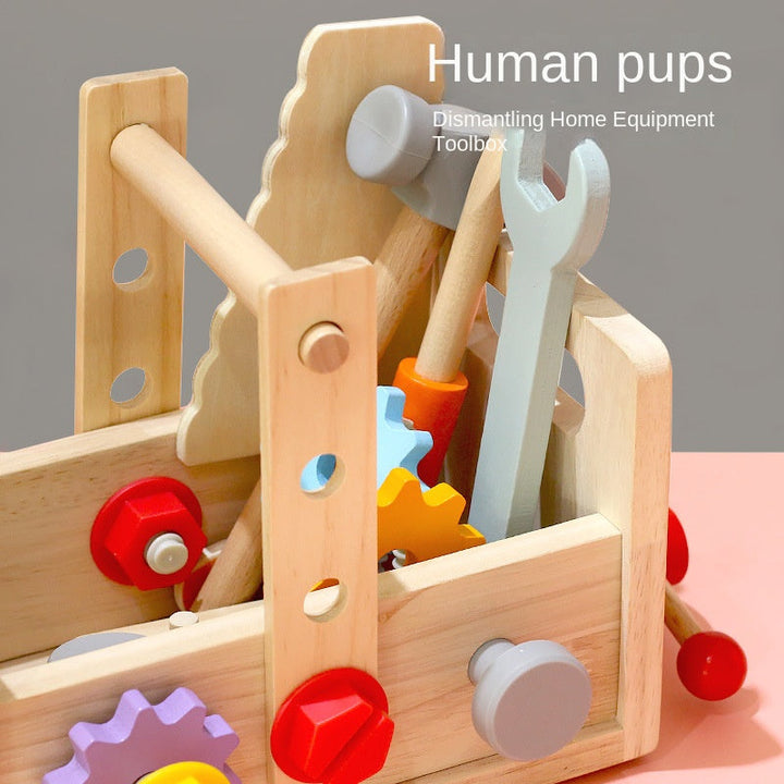 Children’s Wooden Toolbox Toy for Fine Motor Learning
