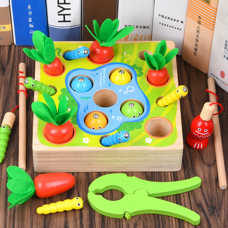 Wooden Magnetic Fishing Toy for Fine Motor Skills