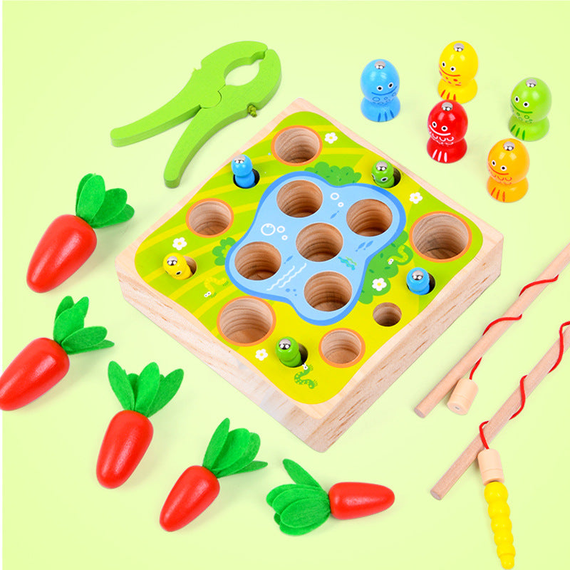 Wooden Magnetic Fishing Toy for Fine Motor Skills