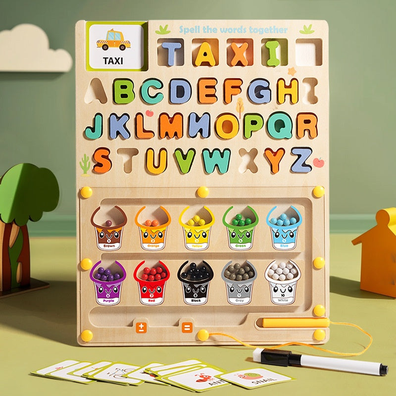 Wooden Counting Board for Screen-Free Learning Play