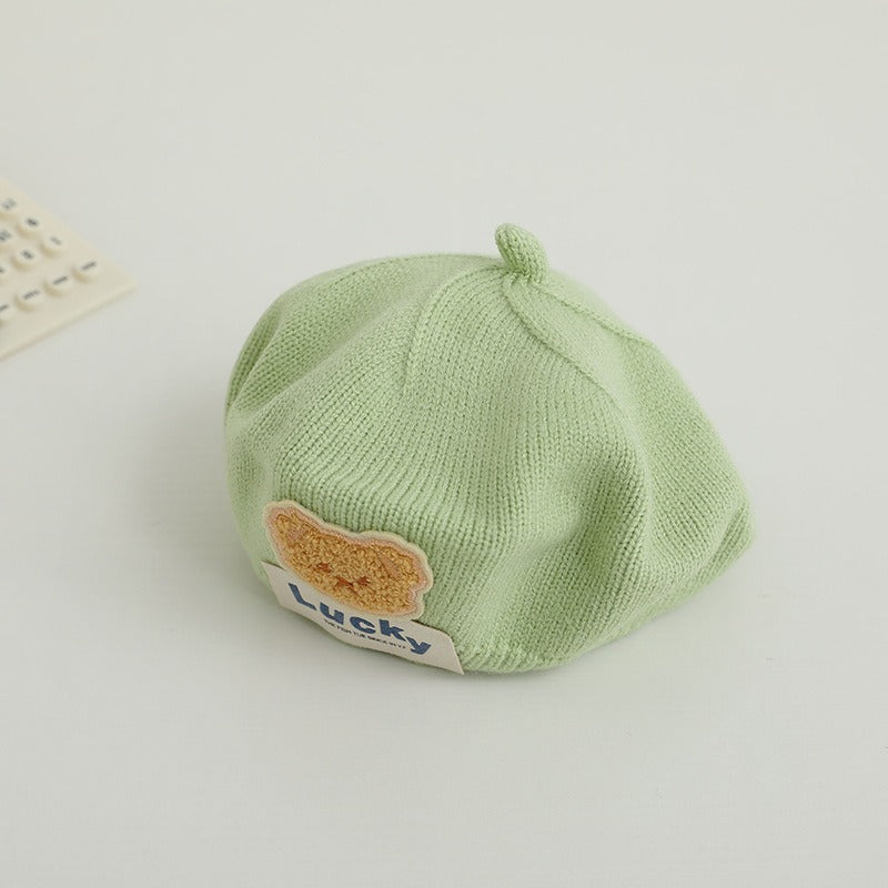 Children's Bear Beret Hat for Playful Spring Style