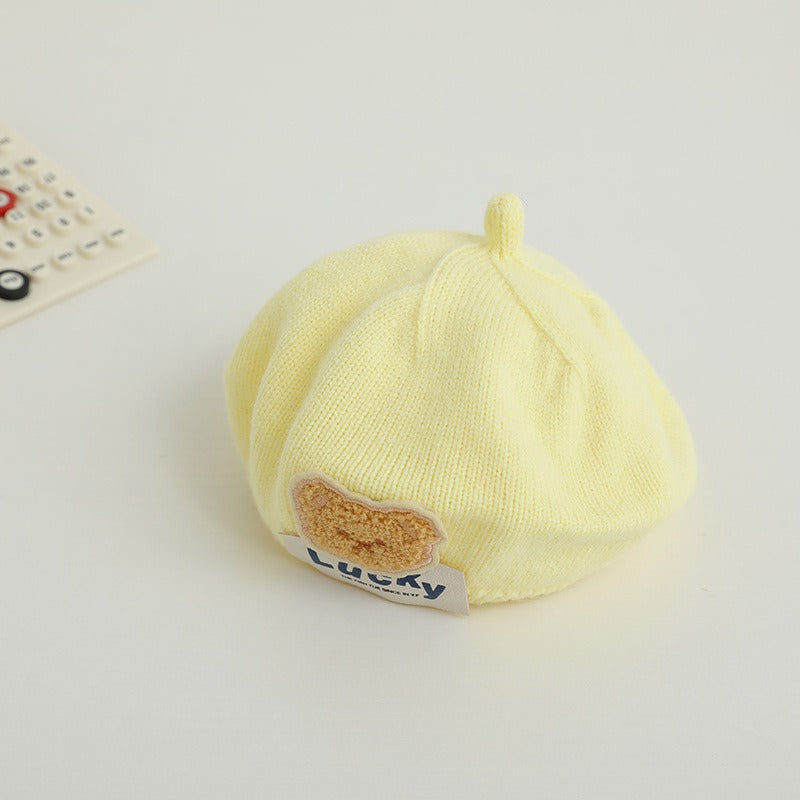 Children's Bear Beret Hat for Playful Spring Style