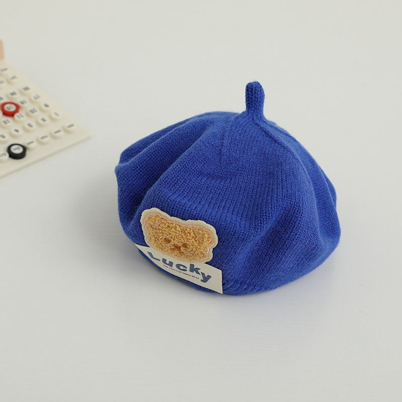 Children's Bear Beret Hat for Playful Spring Style