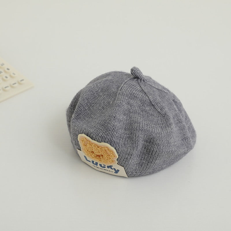 Children's Bear Beret Hat for Playful Spring Style
