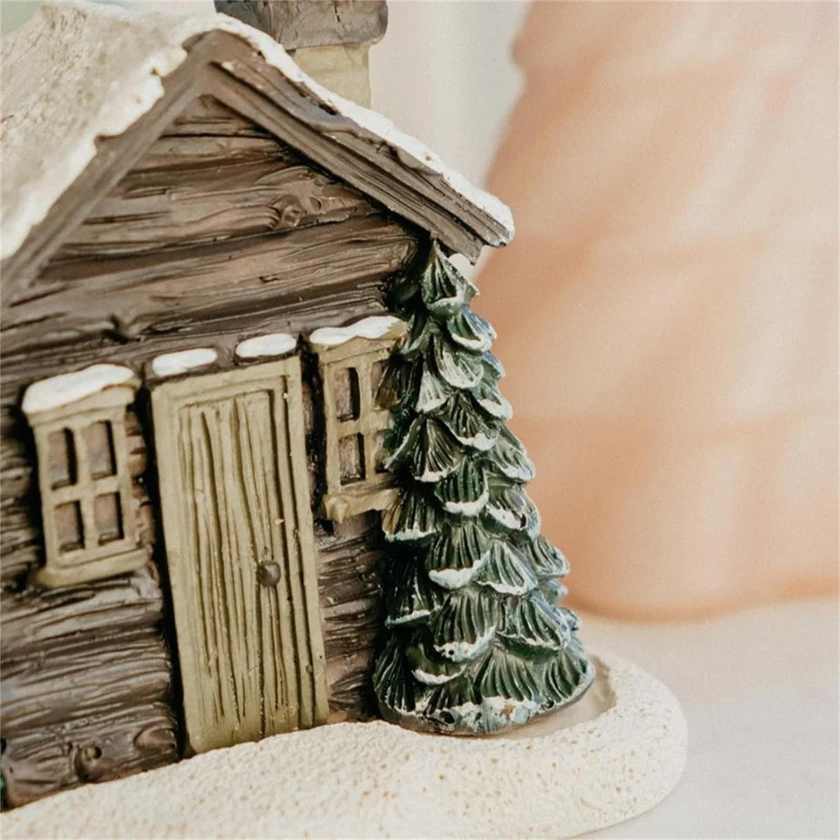 Ceramic Incense Burner Cabin for Cozy Winter Home Decor