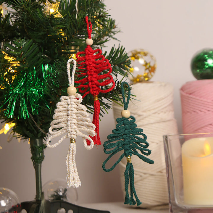 Chinese Knot Christmas Tree Ornaments Set of 3 Decor