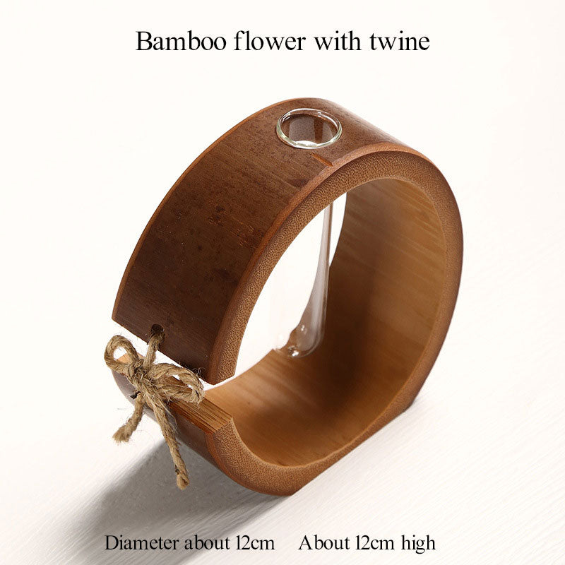 Bamboo Vase for Small-Space Natural Flower Displays