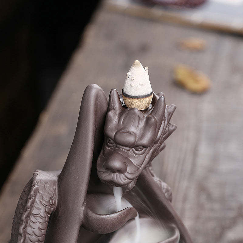Dragon Backflow Incense Burner for Calming Smoke Rituals