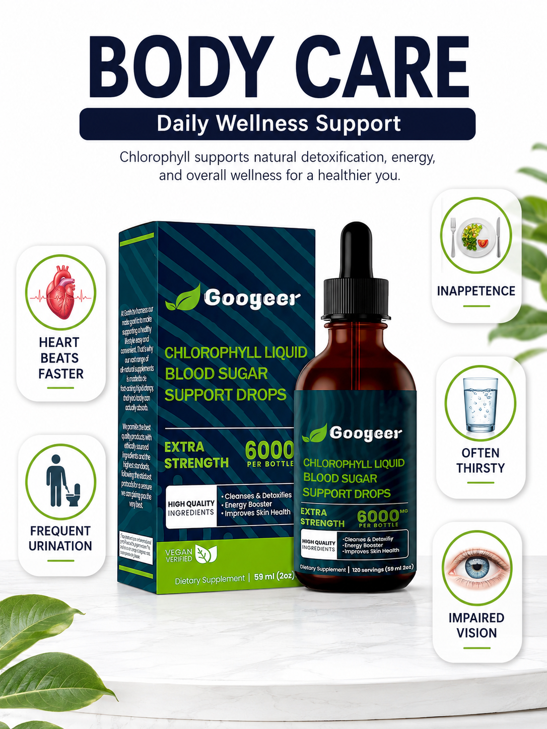 Chlorophyll Liquid Drops — Balanced Blood Sugar & Daily