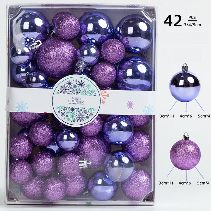Christmas Tree Ornaments, 42-Piece Sparkling Set